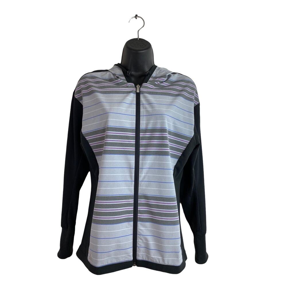 ADIDAS Climacool Womens XS Gray Lightweight Running Jacket Hoodie Zip Pockets